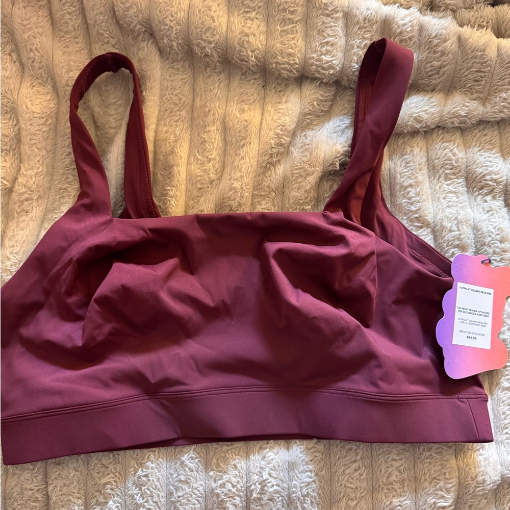 Women's Burgundy Sports Bra